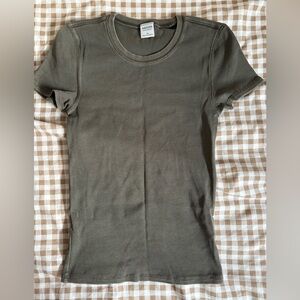Aritzia Homestretch Olive Green T-Shirt
